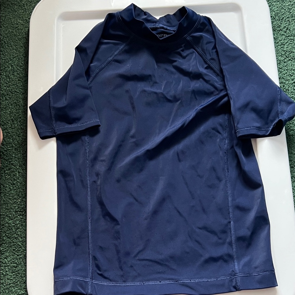Lands' End Kids Swim Rashguard - Navy Blue